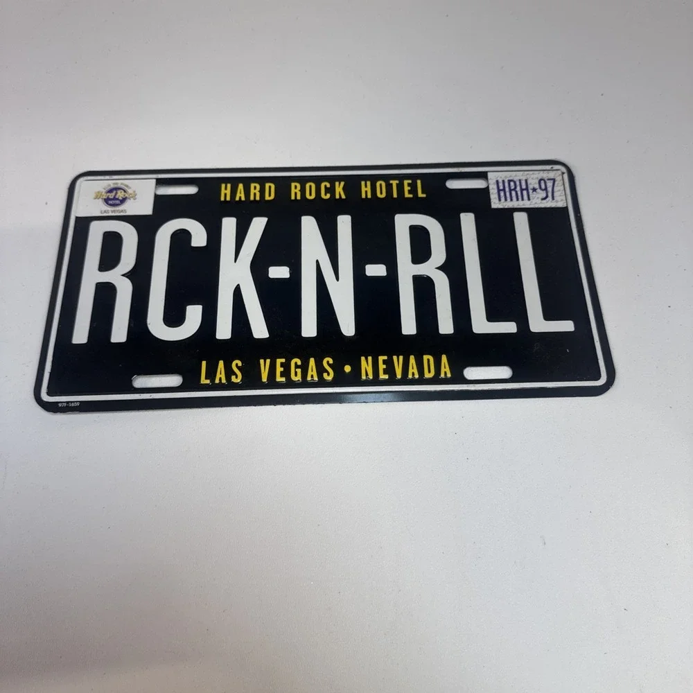 Hard Rock Las Vegas License Plate Tag Front Booster Jackpot Winner